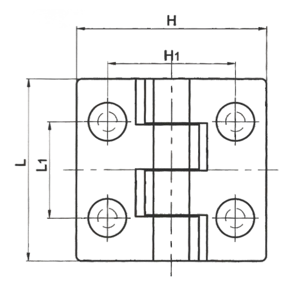 Zink-Legierungs-Quadrat-Scharnier