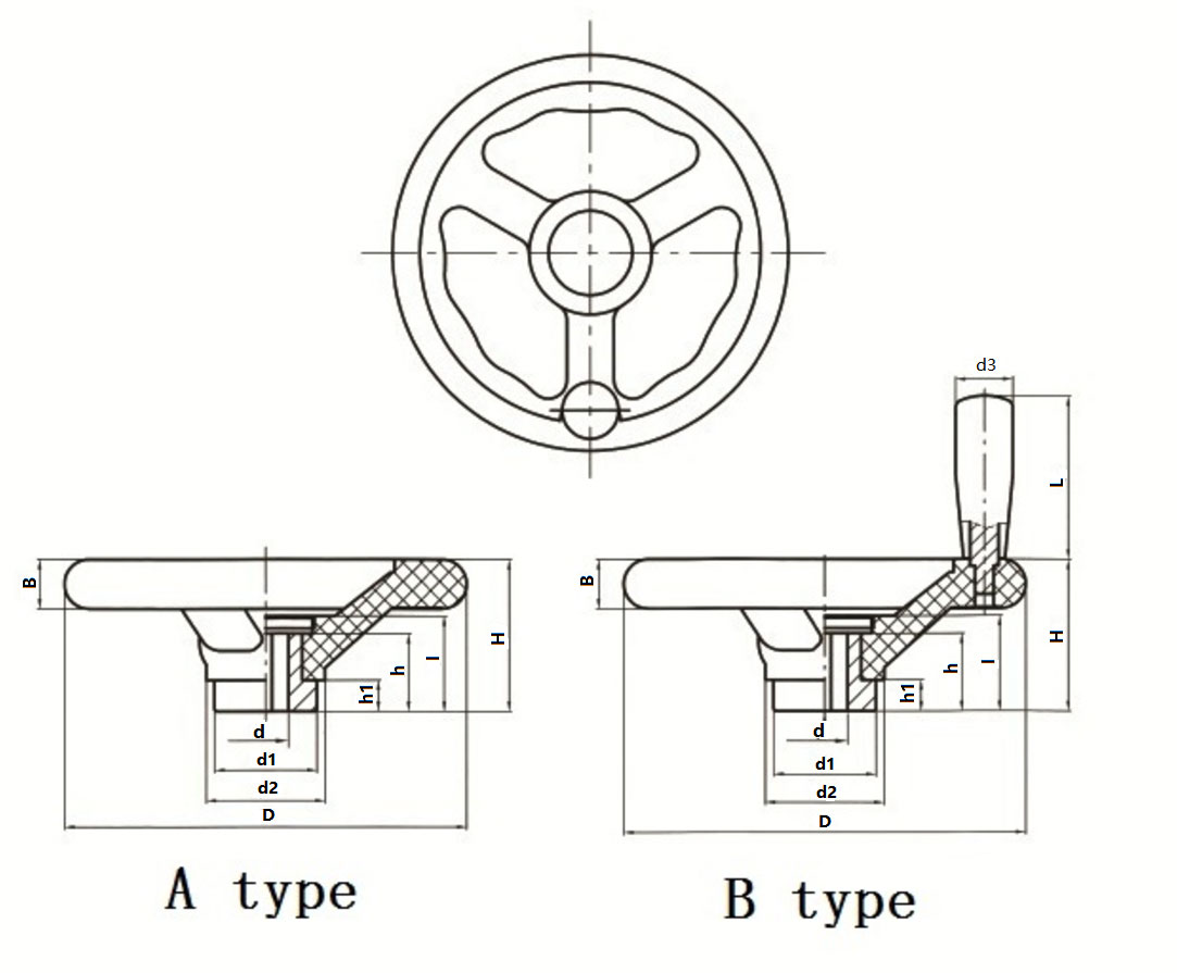 Technopolymer-Diamond-Schnittknopf mit Griff